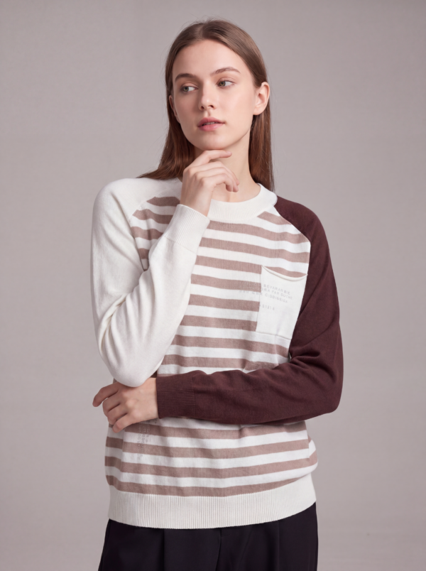 Fashionable Striped Pullover, Versatile Style