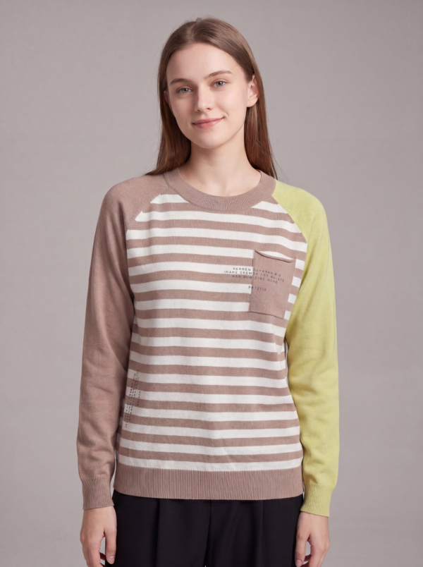 Fashionable Striped Pullover, Versatile Style