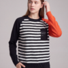 Fashionable Striped Pullover, Versatile Style