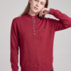 Women's Mock Neck Button-Down Knit Sweater