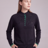 Women's Mock Neck Button-Down Knit Sweater