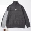 Color Block Turtleneck Knit Sweater for Women
