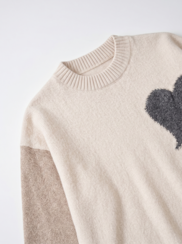 Render_NB-1779873448-bb4c Color Block Heart Patch Crewneck Loose Knit Sweater