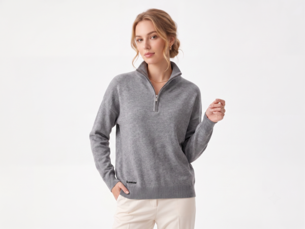Render_NB-1780377538-6d11 Half Zip Collar Loose Knit Pullover Sweater