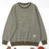 Women's Striped Crew Neck Knit Sweater