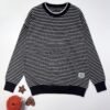 Women's Striped Crew Neck Knit Sweater