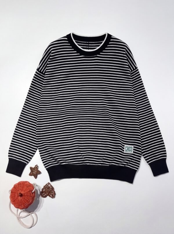 Women's Striped Crew Neck Knit Sweater