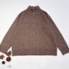Women's Half-Zip Ribbed Knit Sweater