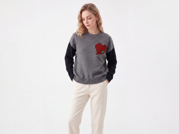Render_NB-1779869595-5dac Color Block Heart Patch Crewneck Loose Knit Sweater