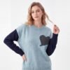 Render_NB-1779869714-f0b7 Color Block Heart Patch Crewneck Loose Knit Sweater