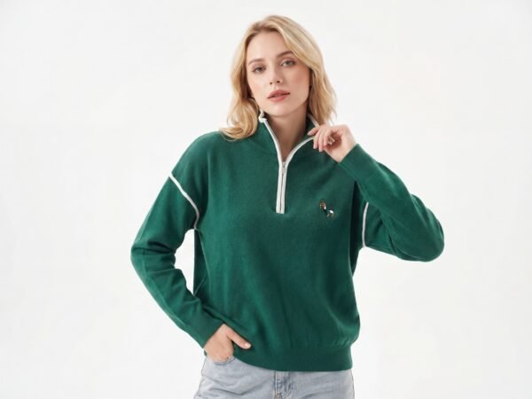 Render_NB-1780207951-967c Half-Zip Stand Collar Horse Embroidery Knit Pullover Sweater